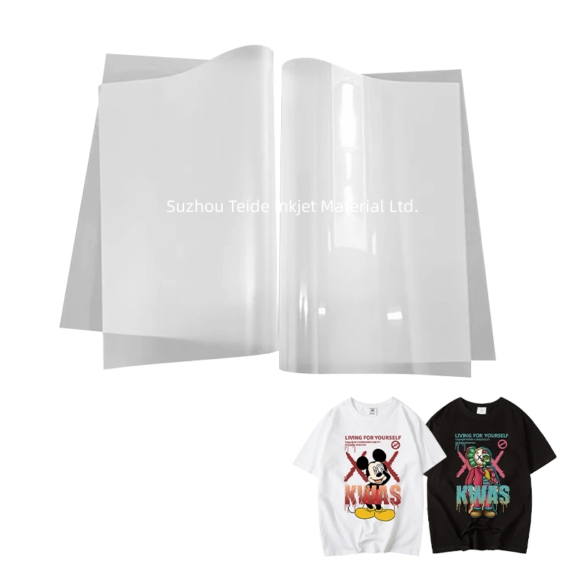 2022 Double Side Matte Dtf Film Hot Peel Heat Transfer Film Pet Film Dtf 60cm 100m Prints for T Shirts Clothing